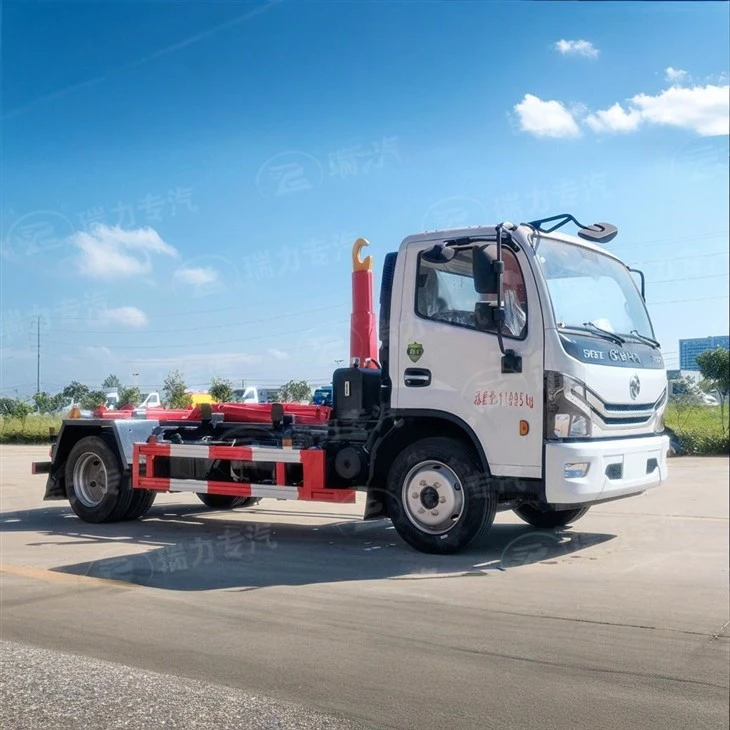 Dongfeng 8CBM Hook Lift Hydraulic Arm Garbage Truck For Africa Market