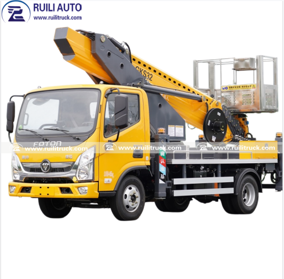 Foton 32m Aerial Work Vehicle, Street Lamp Maintenance, Telescopic Arm Lifting Platform, Straight Arm Aerial Work Vehicle