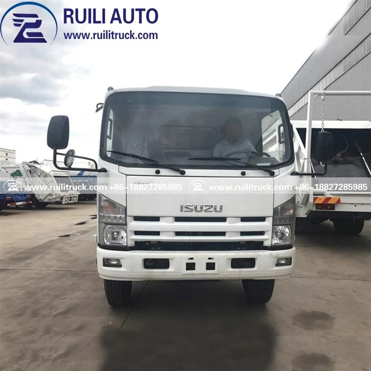Hot ISUZU ELF 8CBM 4x2 Rear Loader Garbage Disposal Truck suppliers