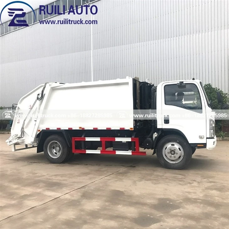 Hot ISUZU ELF 8CBM 4x2 Rear Loader Garbage Disposal Truck high quality